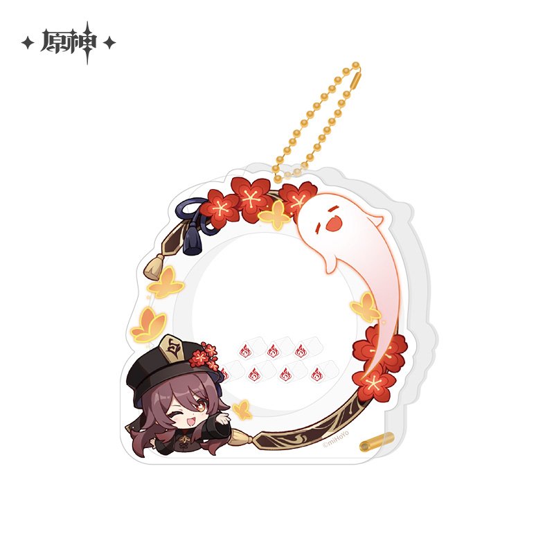 Genshin Impact Avatar Frame Acrylic Storage Key chain for Pin Badge